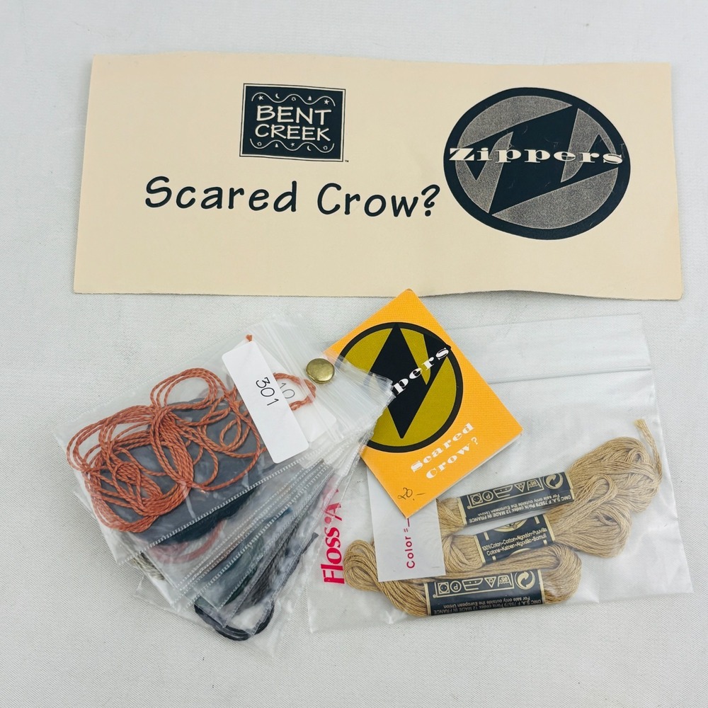 Bent Creek Scared Crow? Pattern & Thread Incomplete Kit No Button or Fabric